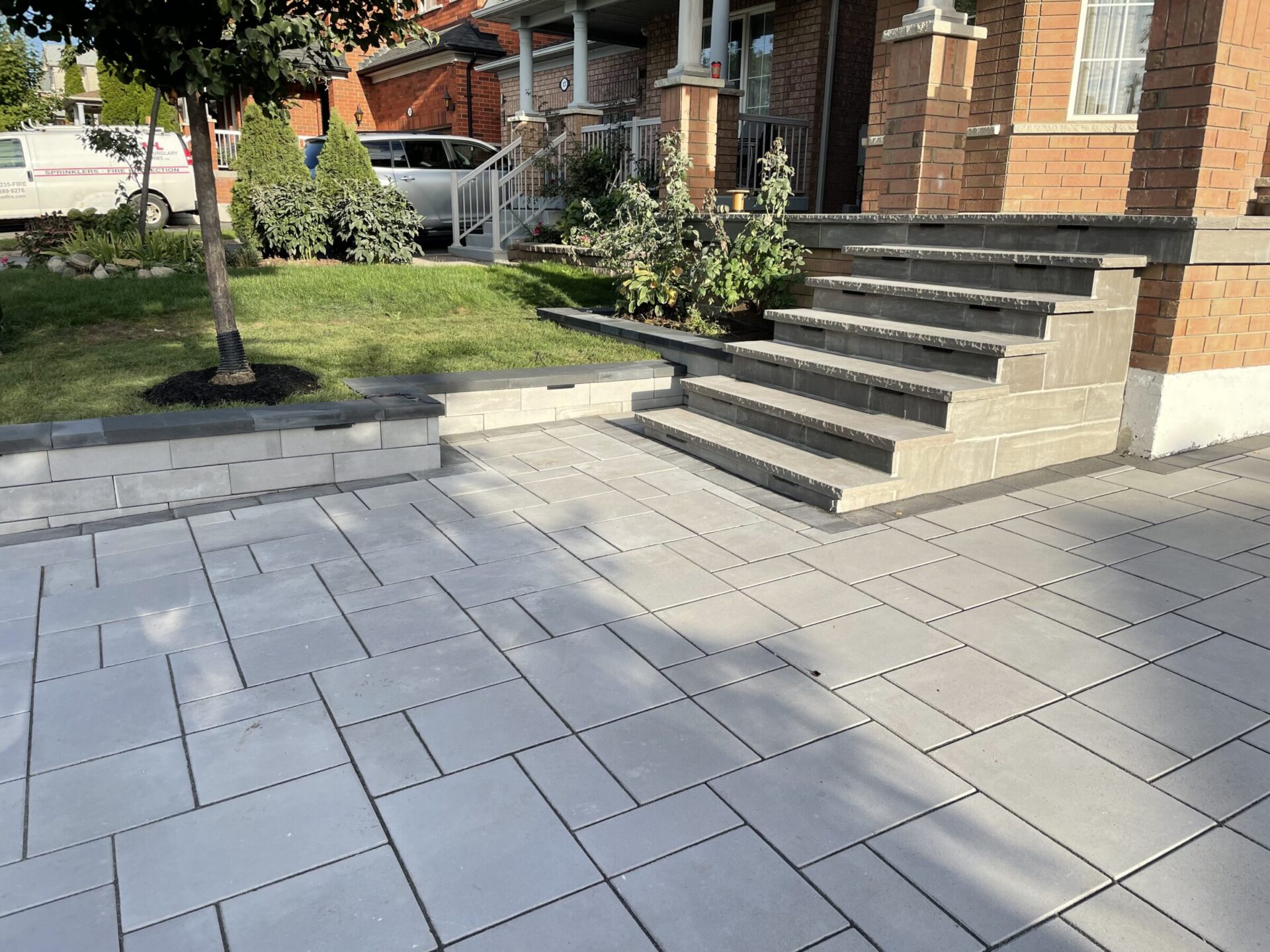 Steps and a small garden